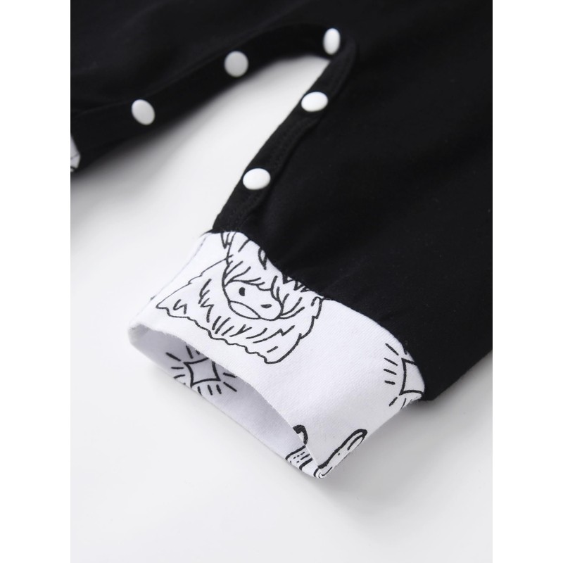 Awxoder Baby Boy Outfit Set Print Tops + Suspender Pants