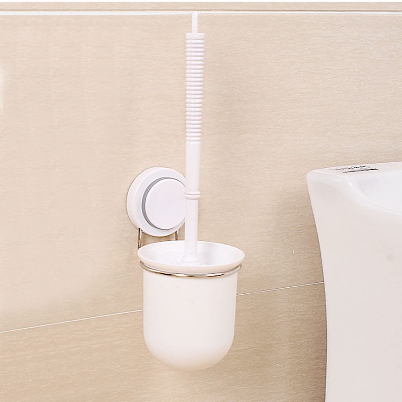 Toilet Brush and Holder, Wall Mounted Toilet Brush Set, Bathroom