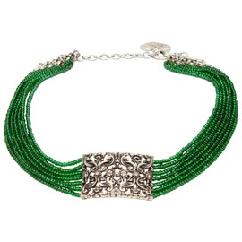 Alpenflüstern DHK255 Costume Pearl Choker Necklace Edelweiss Ornament – Elegant Costume Necklace – Nostalgic Women's Costume Jewellery, Filigree Dirndl Necklace (in Traditional Colours), Zinc, Pearl