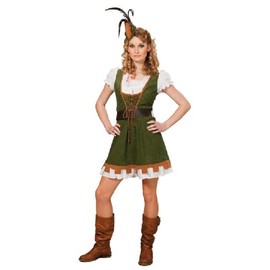 Carnival Women's Costume Miss Robin Dress Forest Female Warrior, 40