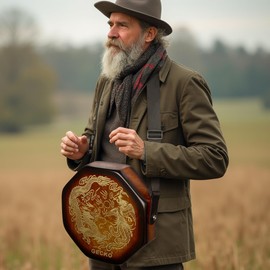 GECKO Octagonal Cajon Drum SD8S – Portable Hand Percussion Instrument with Detachable Strap & Carry Bag, Birchwood Body & Rich Sound