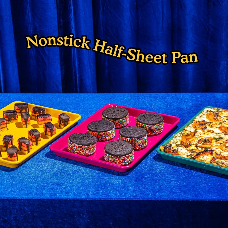Great Jones Holy Sheet Pan (Raspberry) | Nonstick, Half-Sheet Pan