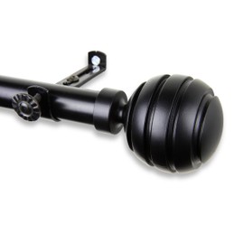 Rod Desyne Poise Curtain Rod, 66-120 inch, Black
