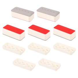 uxcell 5 Pcs Toilet Seat Bumper Kit, 25mm Thickness Bidet Bumpers Pads Rubber Square Seat Spacer Replacement with Strong Adhesive for Toilet Cover