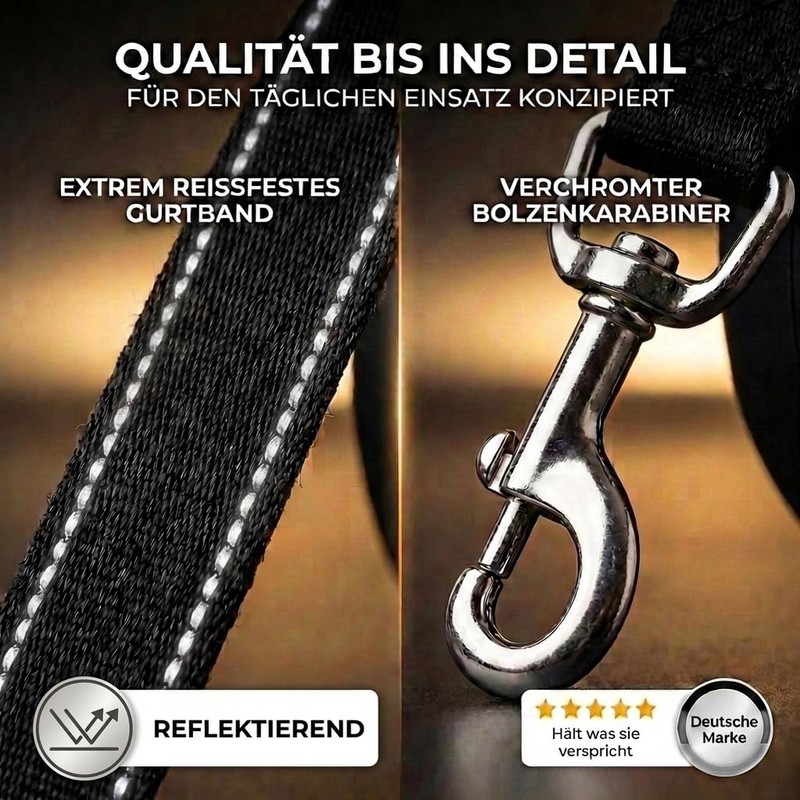 HUND IST KÖNIG Retractable Dog Lead 8 m for Small