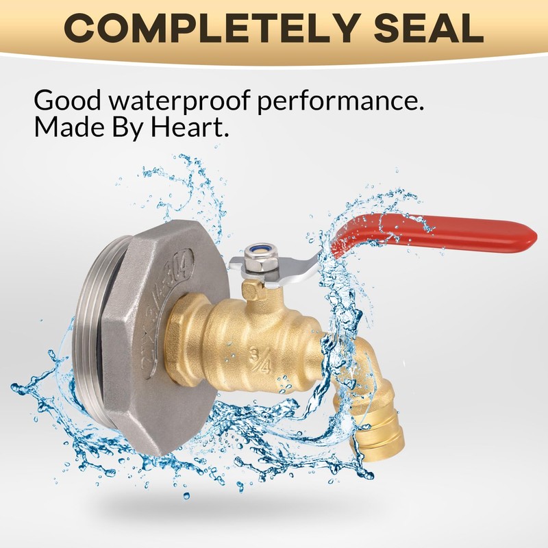 Drum Faucet for 55 Gallon Drum, 2 Inch Brass Barrel