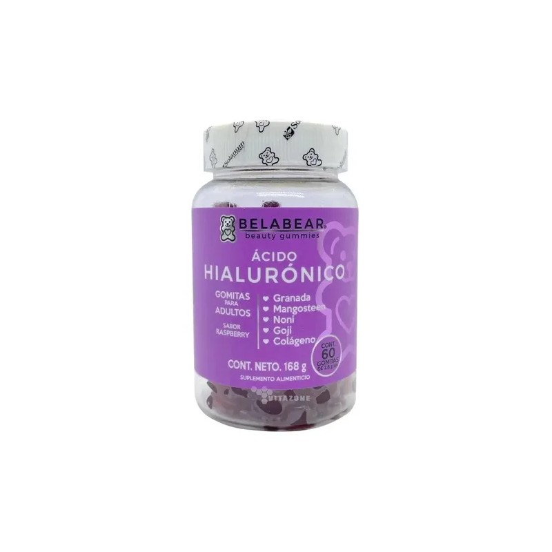 Belabear Ácido Hialurónico 60gomitas Frambuesa Solanum Frambuesa