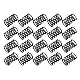 sourcingmap Compression Spring - 1.2mm Wire Dia , 12mm OD , 20mm Free Length Spring Steel Extension Spring,Black,20Pcs