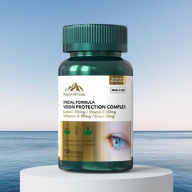 Mission Hill Foods Vision Protection Complex Extra Strength 120 Softgels for Macula Health - Supplement, Fitness Fitness Supplement Edible Healthcare Dietary Vitamin - quantity: 2 bottles