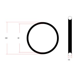 JIS Size G25 Metric O-Ring, Buna-N (NBR) 70 Duro Black (Pack of 50)