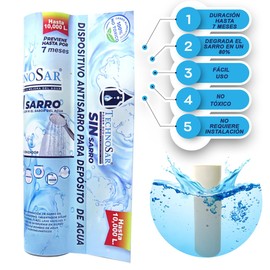 Sistema Antisarro Technosar para Tinacos Cisternas o Cualquier Depósito de Agua Suavizador de Agua Quita Sarro y Descalcificador de Agua con Capacidad de 5000 a 10000 Litros No Necesita Instalación