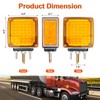 PVerandio 60 LEDs Fender Pedestal Lights Amber/Amber Double Face LED