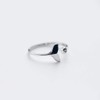 niumanery 925 Sterling Silver Solid Ring Exquisite Whale Tail Plain