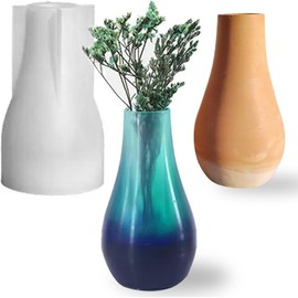LKYRN Concrete Vase Mold, DIY Epoxy Resin Jade Vase Molds for Home Decor and Decorative Figurines Silicone molds, Making Resin Artwork