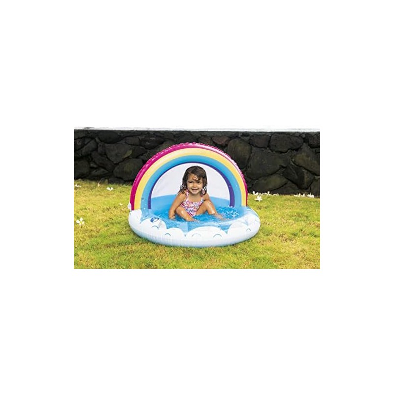 JILOng - Piscina arcoíris para bebés, 99 x 99 x