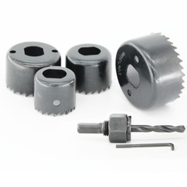 Hole Saw Set - Carbon Steel Downlights Holesaw Drill Bit Tools Cutter Kit for Wood, Plasterboard, Plastic (6PCS-NO Package)