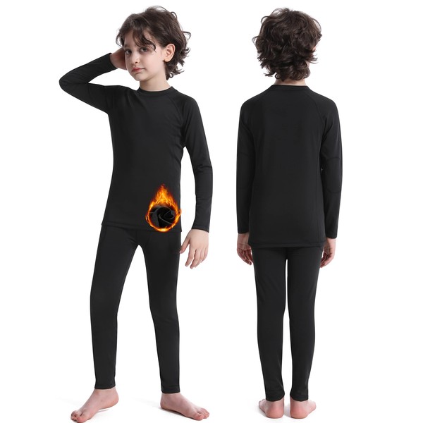Roadbox Kid's Thermal Underwear Sets - Fleece Lined Base Layer