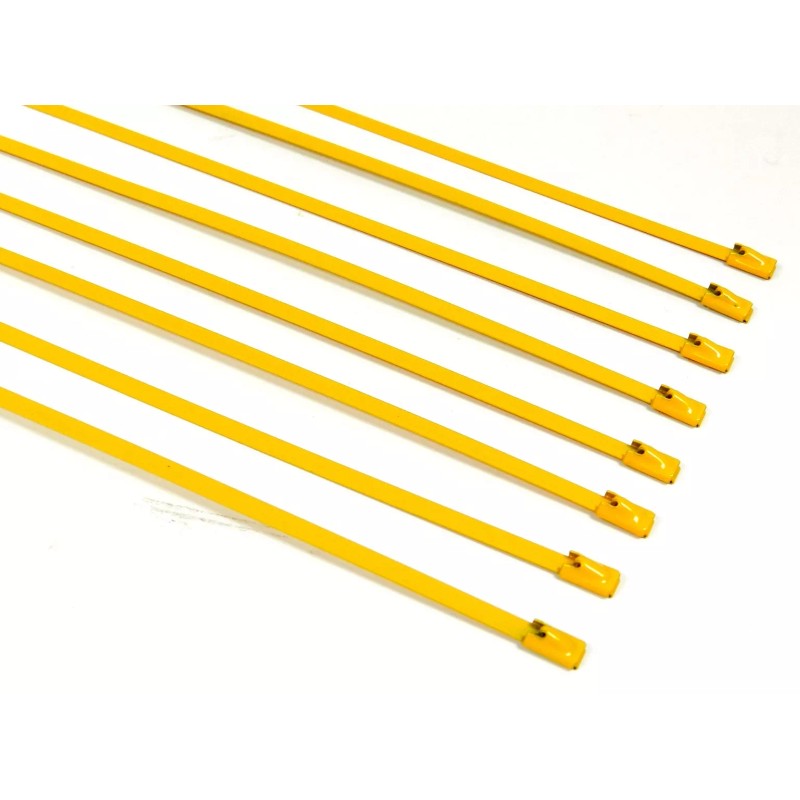 Unbranded QTY 4 8" UNIVERSAL STAINLESS STEEL ZIP TIE CABLE