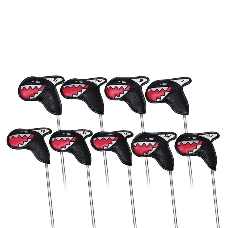 Scott Edward 10 Pcs Leather Golf Iron Head Covers Strong