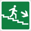 Pubblimania Emergency Exit Stairs Right 20 x 20 cm |