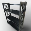 Casual Home Casual Home Montego 3-Shelf Folding Bookcase, Black