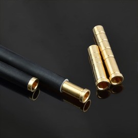 SHARROW 12pcs Archery Arrow Copper Insert Screw Copper Brass Arrow Inserts Arrowheads Connector for 6.2mm Arrow Shaft (200gr)