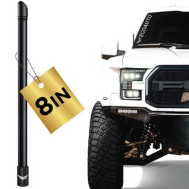 EcoAuto Short Truck Antenna Replacement for Ford F150 Super Duty Ford Raptor & Bronco & Dodge Ram 1500 F150 Accessories - Raptor Accessories - Anti-Theft Design - Antenna for Truck - (8 Inch)