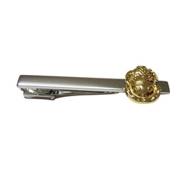 Gold Toned Scuba Divers Helmet Square Tie Clip