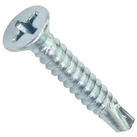 AERZETIX - C44695 - Set of 100 self-drilling self-drilling screws Ø4.2 x 25 mm with countersunk head - DIN 7504 P - with PH cross slot - made of galvanised steel - sheet metal cladding steel