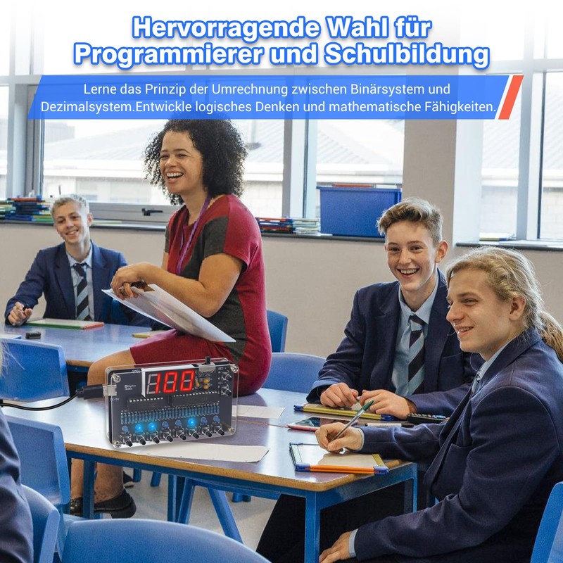 Binary to Decimal Converter, DIY Soldering Kit, Electronic Learning Module