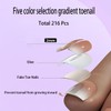 216Pcs Ombre Press on Toenails Square Fake Toe Nails White