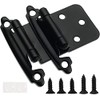 DecoBasics Matte Black Cabinet Hinges for Kitchen Cabinets Doors (10