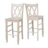 International Concepts 29-Inch Double X Stool, Unfinished
