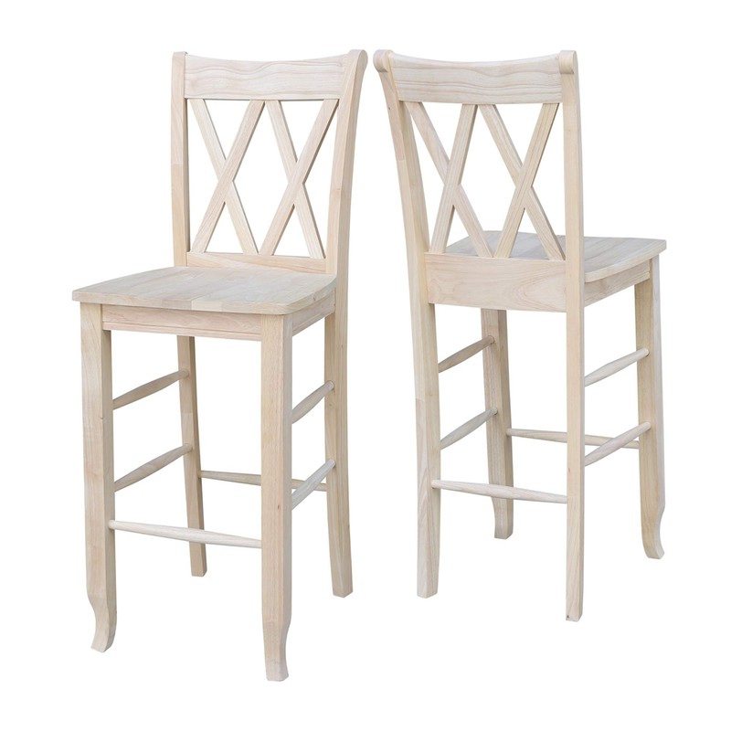 International Concepts 29-Inch Double X Stool, Unfinished