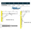 SeaLux Heavy Duty 12" Stainless Steel 90 Degree Folding Brackets