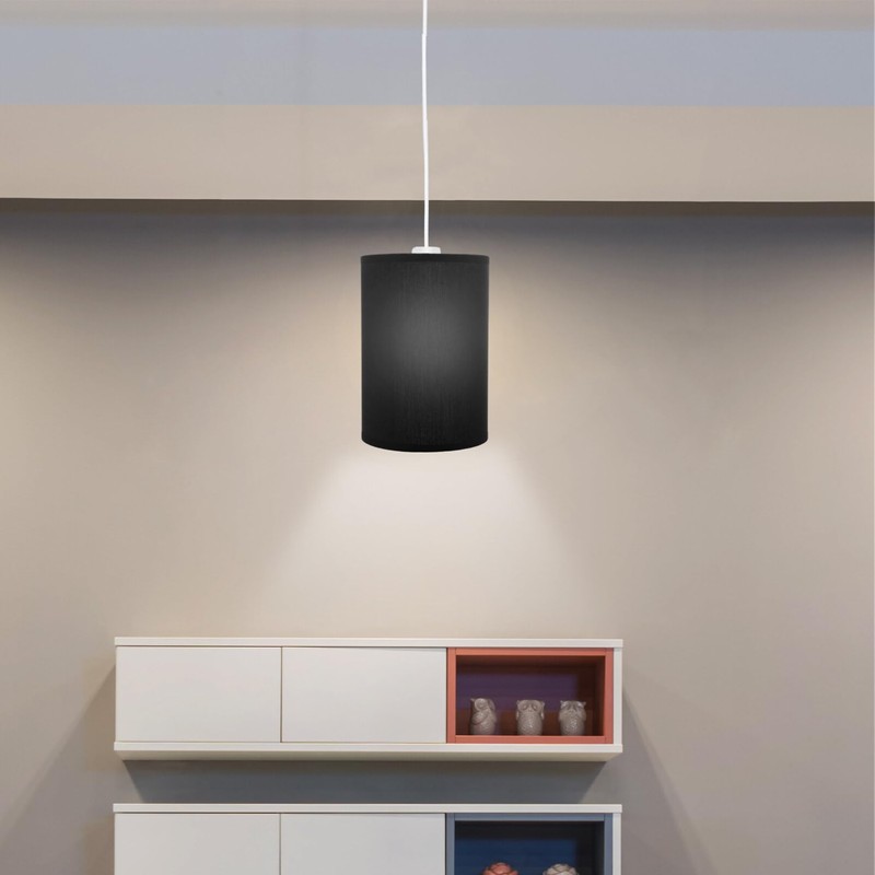 ABOOFAN Drum Lamp Shade - E27 Linen Cylinder Lampshade Replacement