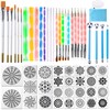 Mandala Dotting Tools,Augshy 58PCS Dot Painting Tools Set Rock Painting
