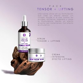PUREZA NATUR Pack Tensor + Lifting serum tensor y crema lifting intensiva | Paquete completo de suero 50ml + crema 50g para el cuidado de la piel, hid