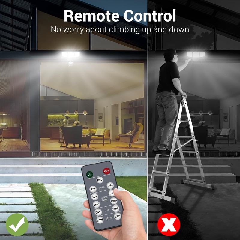 NOVOSTELLA Security Lights Motion Sensor, 1Pack LED Flood Lights Outdoor