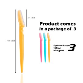 Soft 'N Style Ladies Eyebrow Grooming Razors Shaver Set Pack of 3 Multicolor