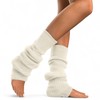 NITESHEYS Lambswool Winter Ribbed Leg Warmers Natural Wool Footless Long