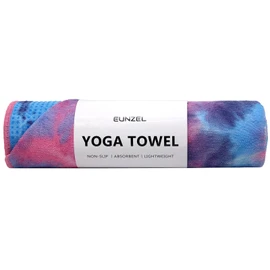 Hot Yoga Towel - Microfiber Non Slip Yoga Mat Towel with Grip Dot Sweat Absorbent Towel for Hot Yoga, Pilates and Fitness 72" x 24", Purple & Blue/Pink