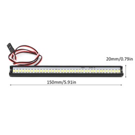 RC LED Roof Light Bar,Durable RC Universal Roof Light LED Bar Single Row 36LED with Channel Control Switch RC Car Accessories