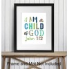 Bible Verse Wall Art - I Am A Child of