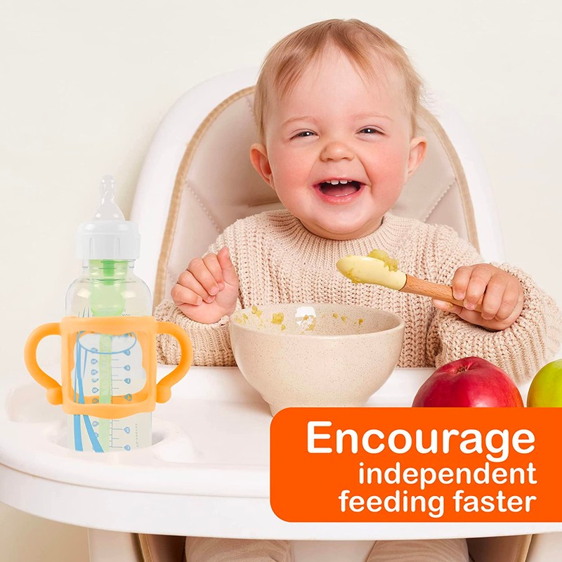 (3-Pack) Bottle Handles for Dr Brown Baby Bottles with Easy