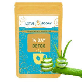 Organic Aloe Vera Herbal Detox Blend for Best Cleansing Effect. 10 Day Supply. Senna Less Detox (2 Packs)