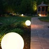Outdoor Globe Light, White Garden Lamp, Splash-proof, Garden Light With