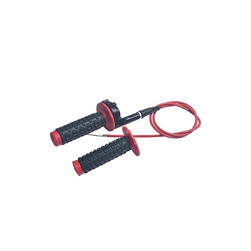 Red 22mm Handlebar Grip Throttle Cable for Pit Bike Dirt