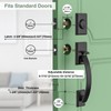 Floresita Front Door Lock Set, Black Front Door Handle and