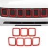 Grille Grill Cover Inserts Frame Trim Kit for Jeep Compass